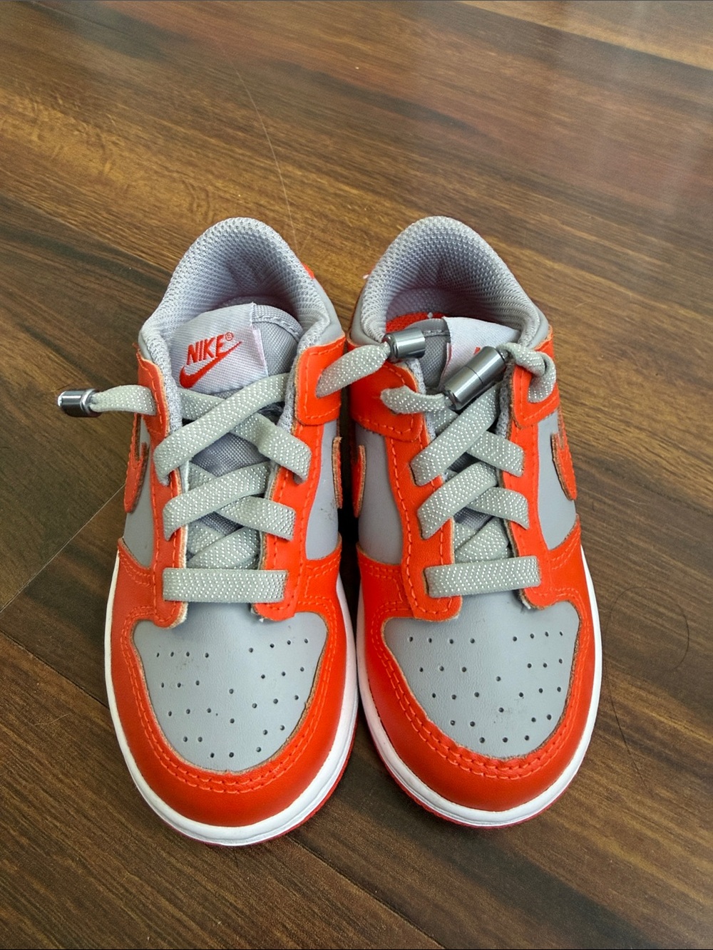 Nike Kids' Orange and Gray Low-Top Sneakers